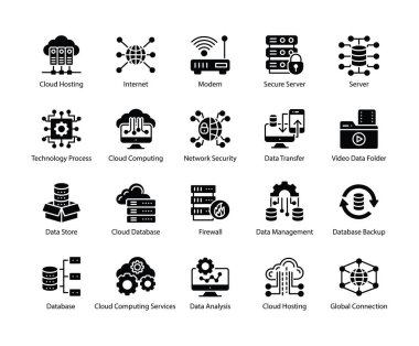 Veritabanı şeması Icons Set