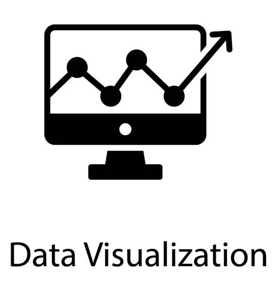 Analyse Ligne Conçue Comme Visualisation Données — Image vectorielle