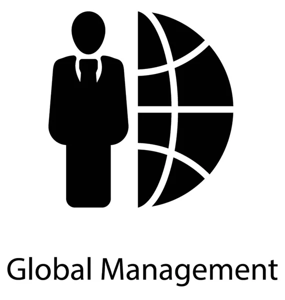 Глобус Аватар Представляє Глобальну Ідею Управління — стоковий вектор