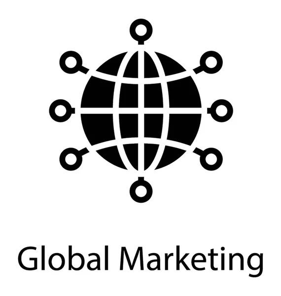 Globális Marketing Koncepció Fehér Háttér — Stock Vector