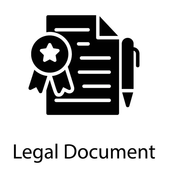 Documento Legal Podría Ser Sello Papel — Vector de stock