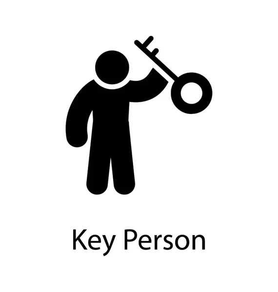 Una Persona Con Llave Diseñada Para Mostrar Una Persona Clave — Archivo Imágenes Vectoriales