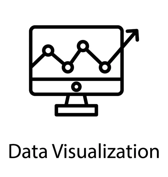 Análise Online Concebida Como Visualização Dados — Vetor de Stock
