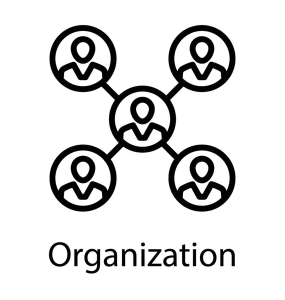 Groupe Personnes Une Organisation — Image vectorielle
