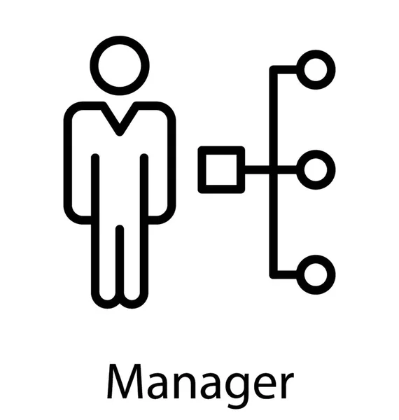 Lidské Avatar Navrženy Jako Manažer — Stockový vektor