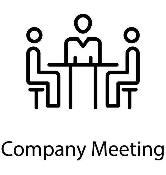 People Avatars Company Meeting — Stock Vector