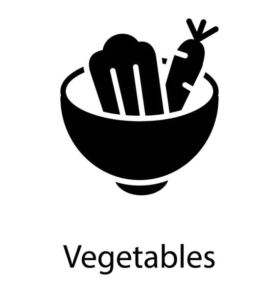 Verduras Dentro Tazón Para Cocinar Alimentos — Vector de stock