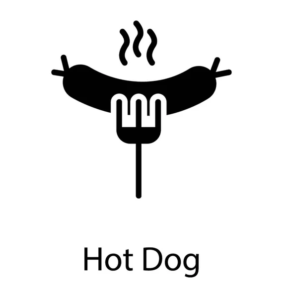 Perro Caliente Mostrando Comida Restaurante — Vector de stock