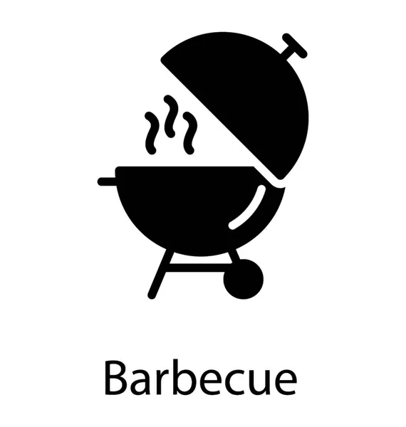 Brocheta Barbacoa Para Cocinar Comida Barbacoa — Vector de stock