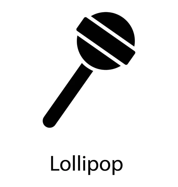Wheel Shaped Sweet Stick Known Lollipop — Stock Vector