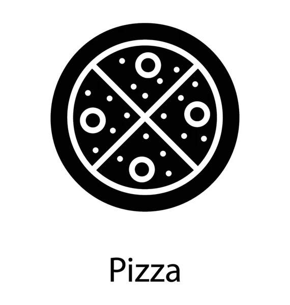 Pizza Con Pasta Condimento Mangiare — Vettoriale Stock