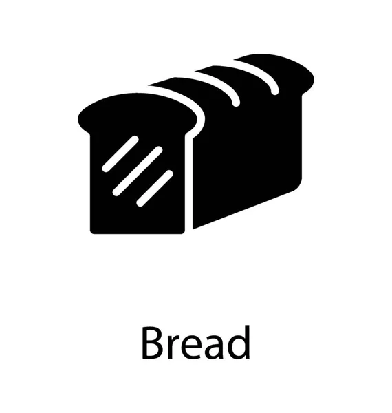 Upieczony Chleb Jedzenia Śniadanie — Wektor stockowy