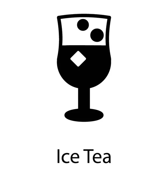 Лёд Сок Внутри Стакана Холодные Напитки — стоковый вектор