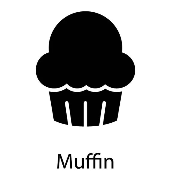 Τούρτα Για Κατανάλωση Στο Πρωινό Είναι Muffin — Διανυσματικό Αρχείο