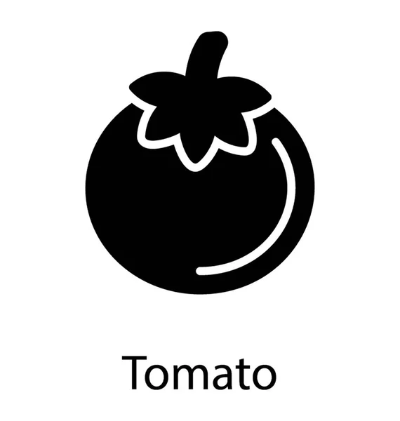 Légume Juteux Avec Des Feuilles Est Tomate — Image vectorielle