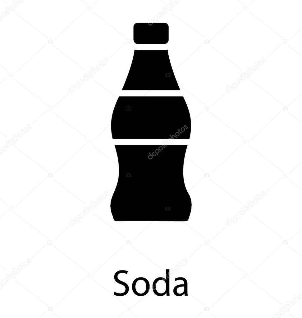 Bottle having liquid inside is soda bottle 