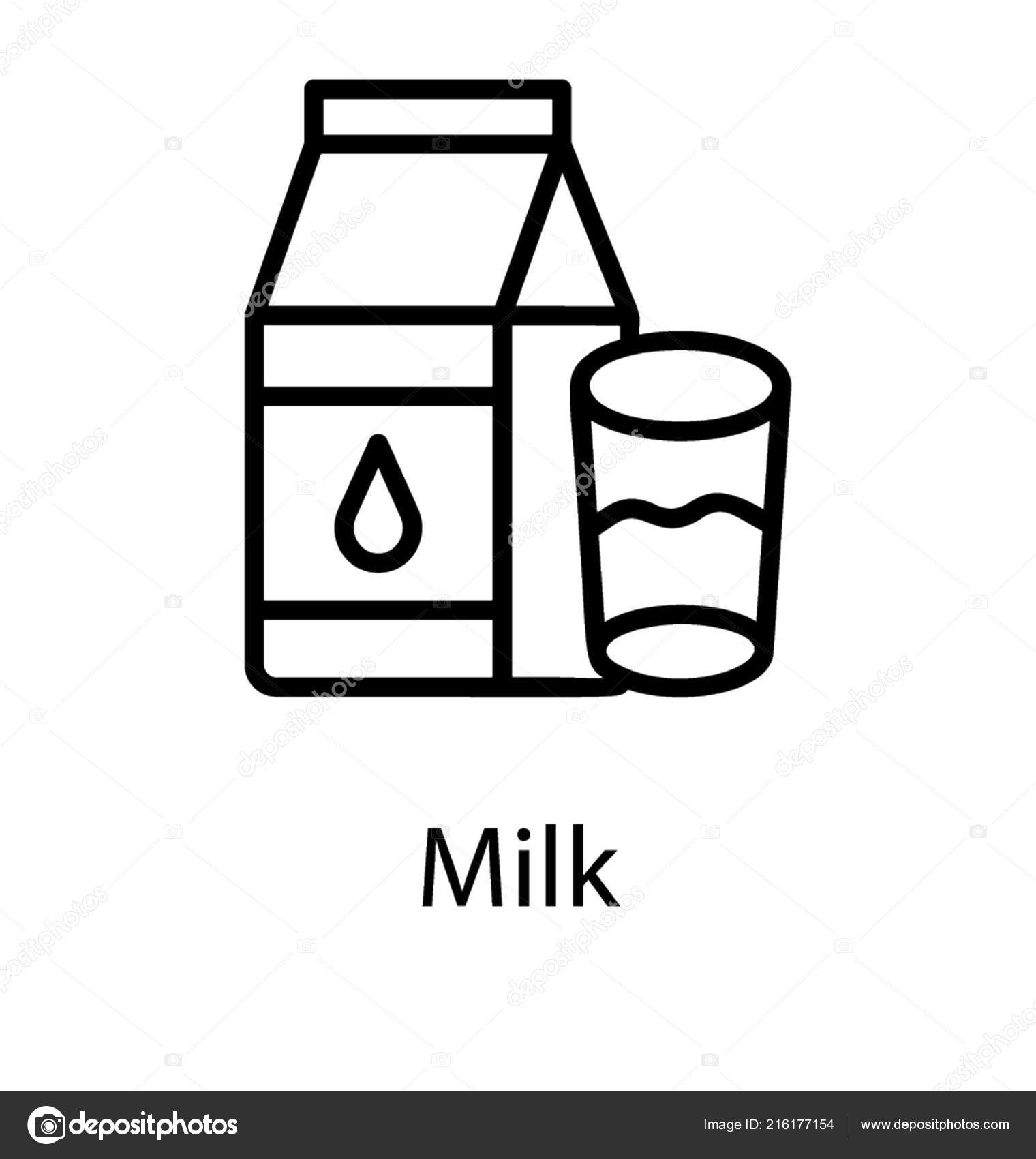 Packed Bottle Glass Milk Icon Vector Image By C Prosymbols Vector Stock