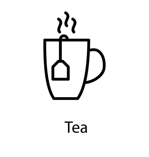 Tea Tea Bag Drinking — Stock Vector