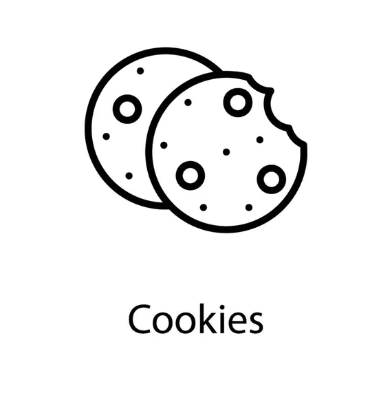 Cookies Med Choklad Chips För Att Äta — Stock vektor