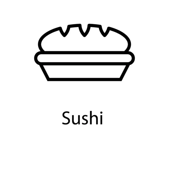 Comida Japonesa Plato Sushi — Vector de stock