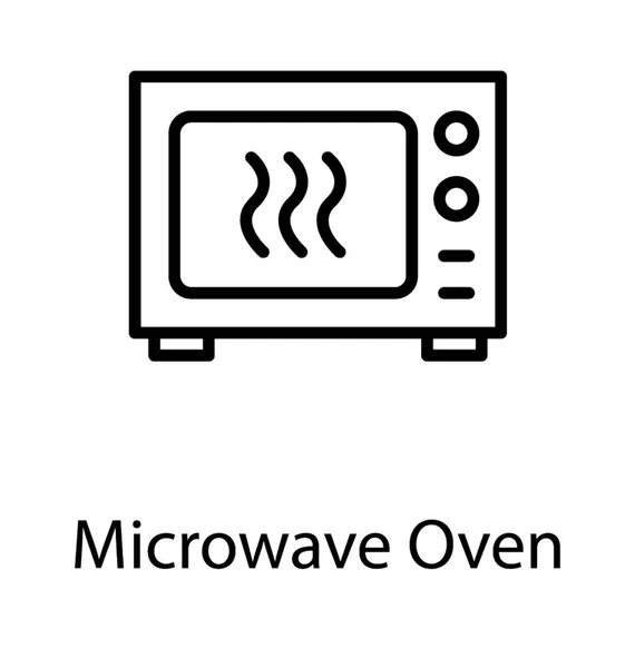 Box Containing Rays Microwave Oven — Stock Vector