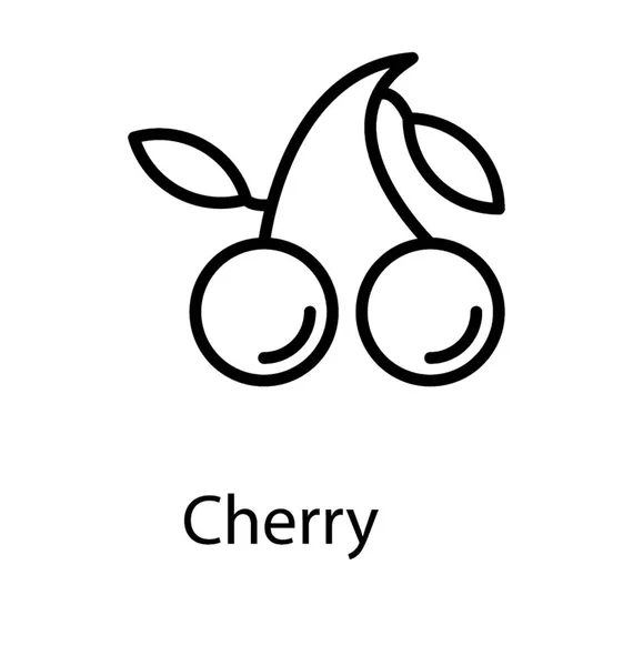 Fruta Tipo Laranja Pequena Com Folha Cereja — Vetor de Stock