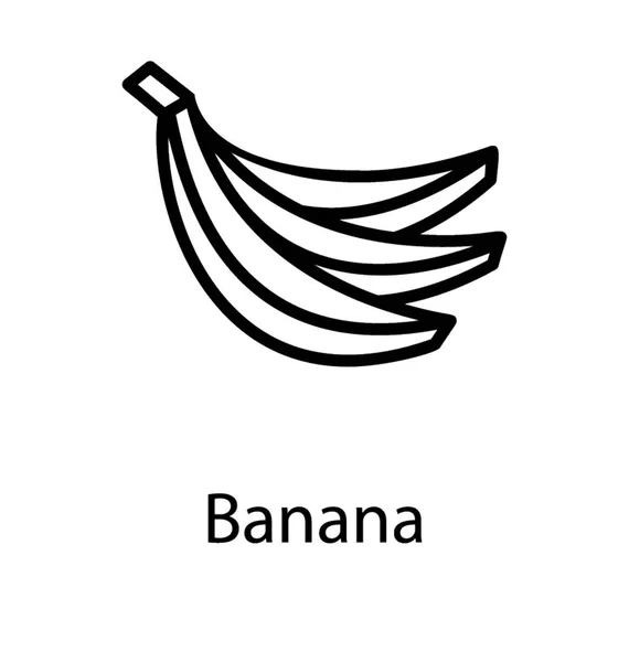 Frutta Sana Mangiare Banana — Vettoriale Stock