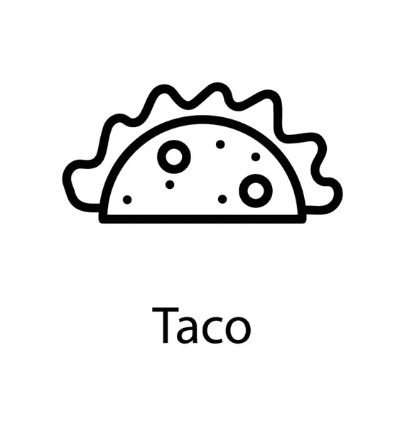 Plato Que Menudo Contiene Carne Res Celosía Conoce Como Taco — Vector de stock