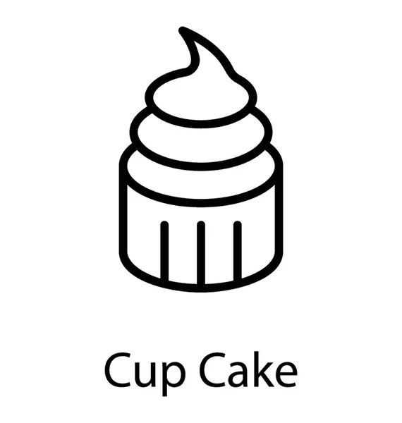 Dulce Postre Para Comer Cupcake — Archivo Imágenes Vectoriales