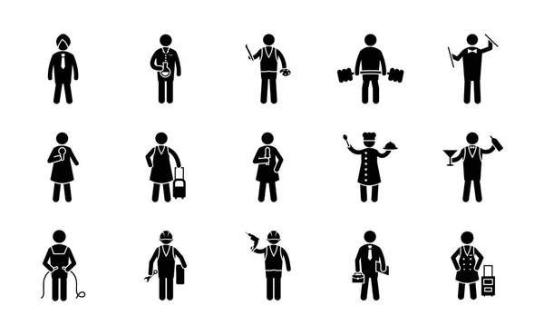 Set Professions Icons — Stock Vector