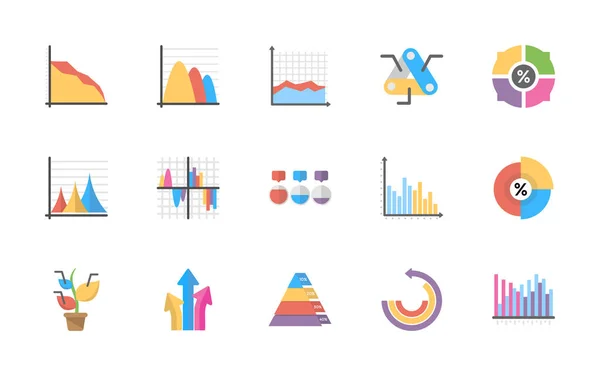 Gráfico Datos Comerciales Gráficos Vector Pack — Archivo Imágenes Vectoriales