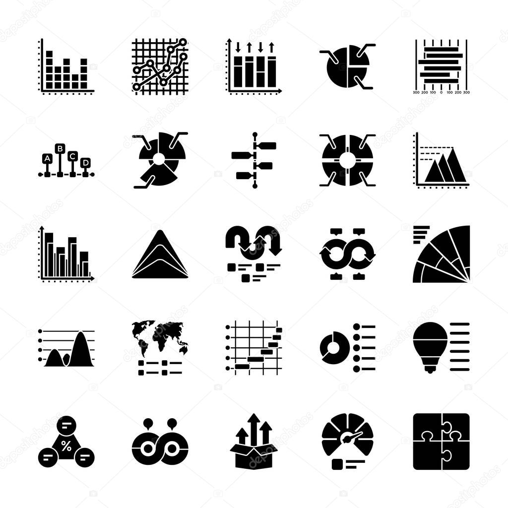 Business Data Graph and Charts Icon Pack 