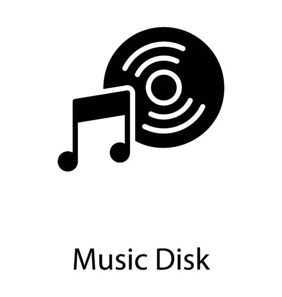Disque Musique Pour Regarder Vidéo Écouter Audio — Image vectorielle