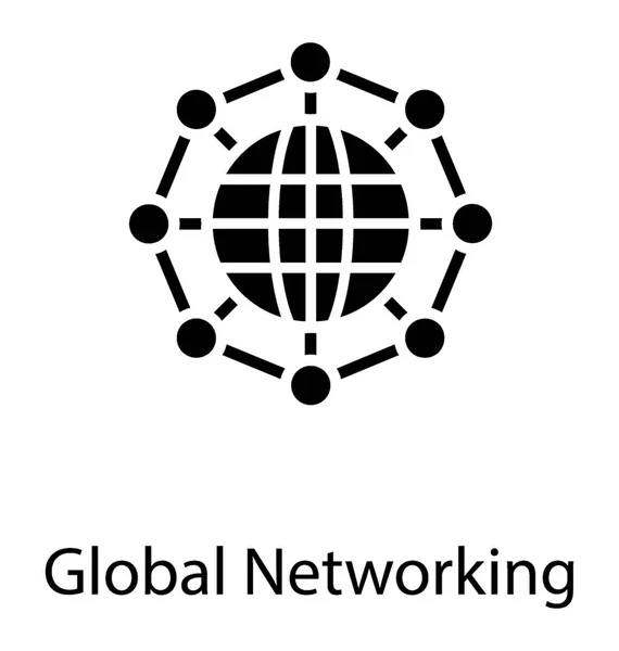 Global Networking Globe Making Network — Stock Vector