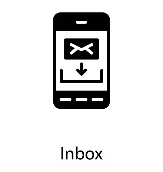 Mobile Ayant Message Avec Flèche Est Message Entrant — Image vectorielle