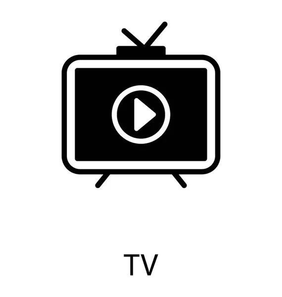 Caixa Com Antena Suspiro Vídeo Vídeo Televisão — Vetor de Stock