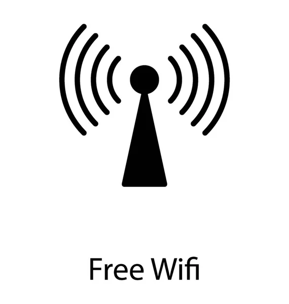 Wifi Signaler Som Kommer Från Routern — Stock vektor