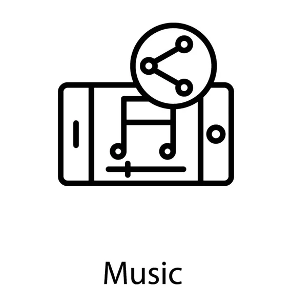 音频共享与智能手机和共享符号 — 图库矢量图片