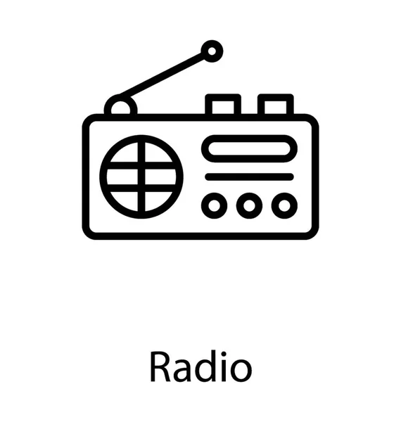 Dispositivo Electrónico Con Antena Botones Radio — Archivo Imágenes Vectoriales