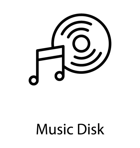 Disque Musique Pour Regarder Vidéo Écouter Audio — Image vectorielle