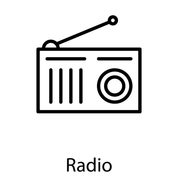 Radyo Anten Düğmeleri Ile Bir Elektronik Cihaz Olduğunu — Stok Vektör