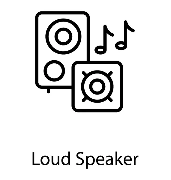 Altavoz Con Símbolo Música Altavoz — Vector de stock