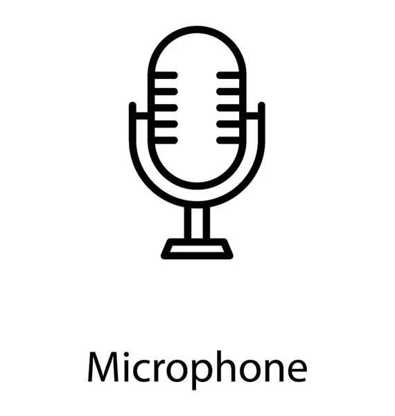 Dispositif Enregistrement Pour Studio Est Microphone — Image vectorielle