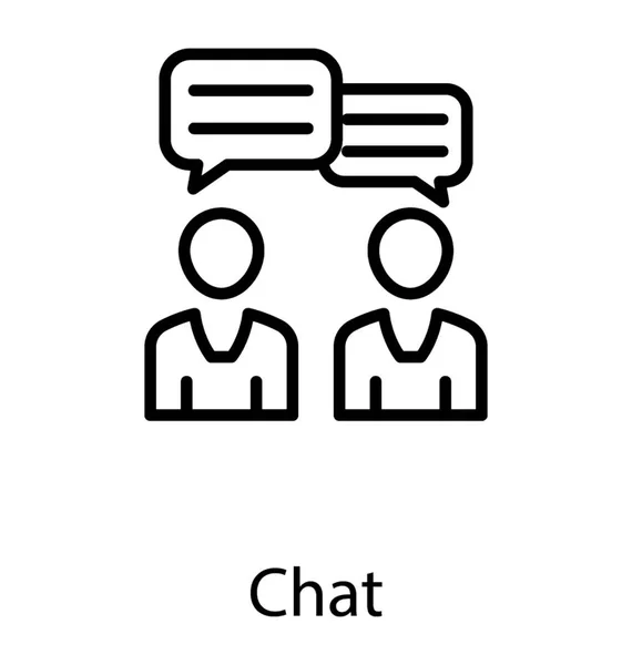 Två Personer Med Meddelande Symbol Konversation — Stock vektor
