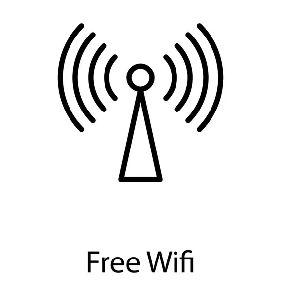 Segnali Wifi Provenienti Dal Router — Vettoriale Stock
