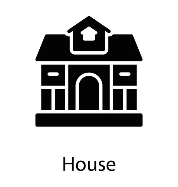Une Maison Familiale Immeuble Résidentiel — Image vectorielle