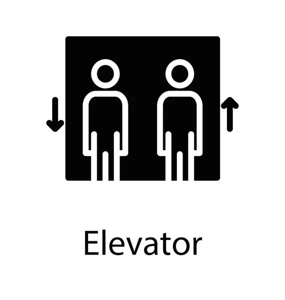 Человек Вертикальном Транспорте Лифт — стоковый вектор