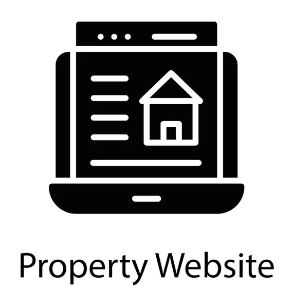 Buying Selling Property Website — Stock Vector