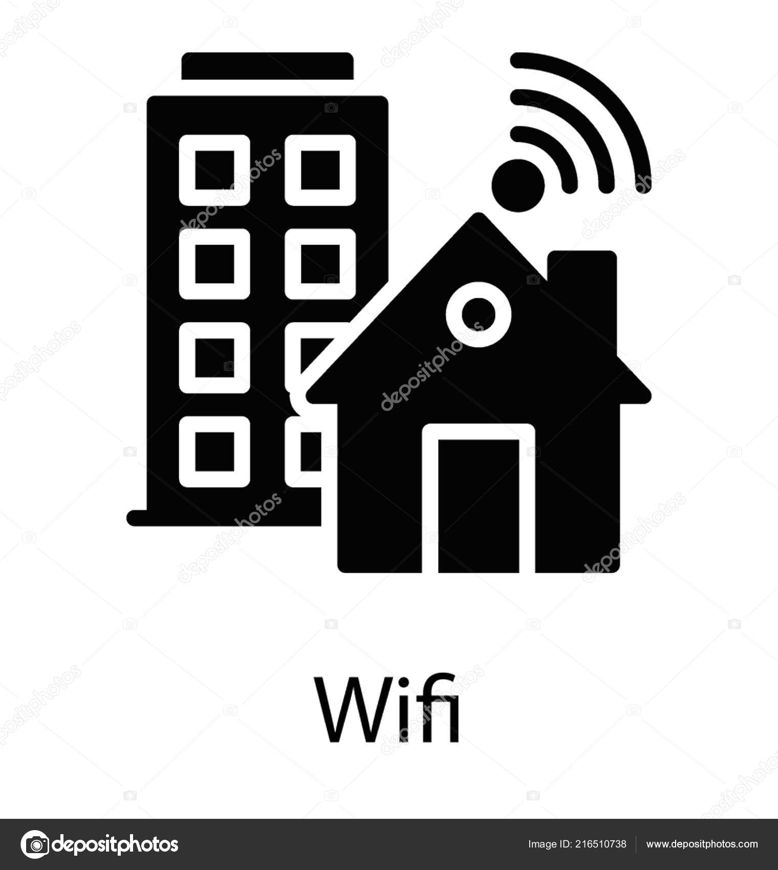 Wifi Signals House Home Stock Vector Image by ©prosymbols