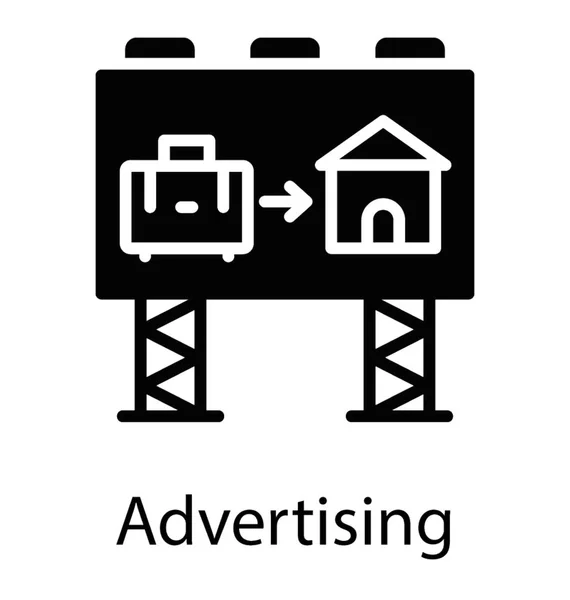 Real Estate Billboard Property Advertising Marketing — Stock Vector